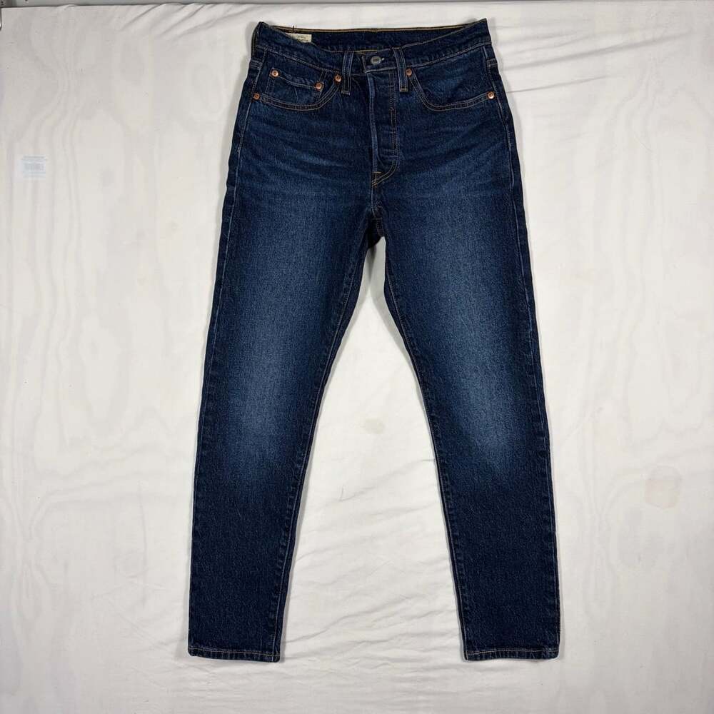 Levi's 501 Premium Crop Dark Wash Jeans